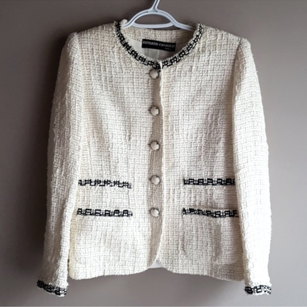 RICHARD CARRIERE France Vintage Jacket Blazer Size 42 or 10